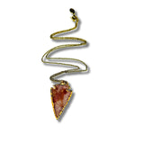 Reddish Arrowhead, Electroformed BOHO Layering Necklace