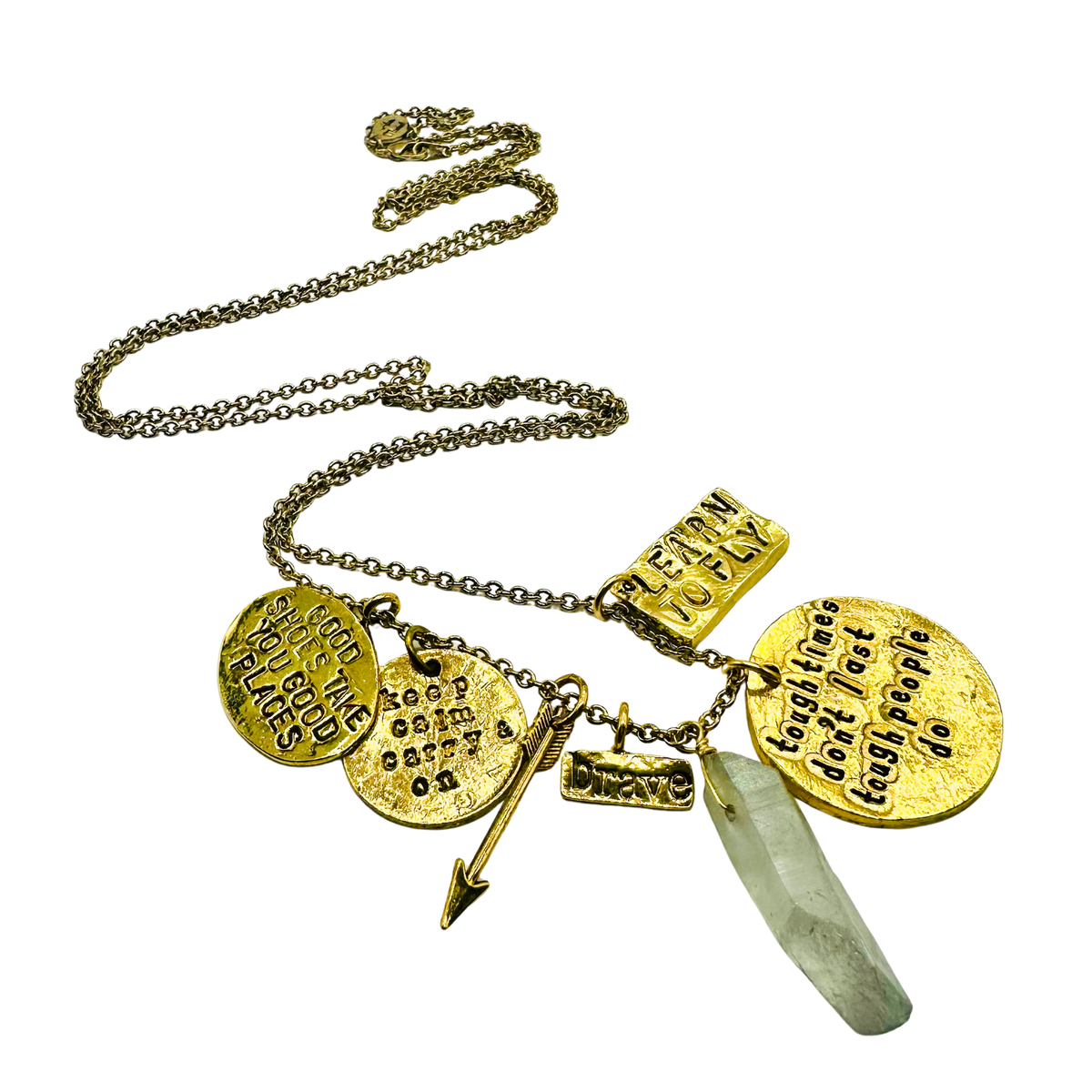 Protect My Peace – Quartz Crystal Talisman Necklace