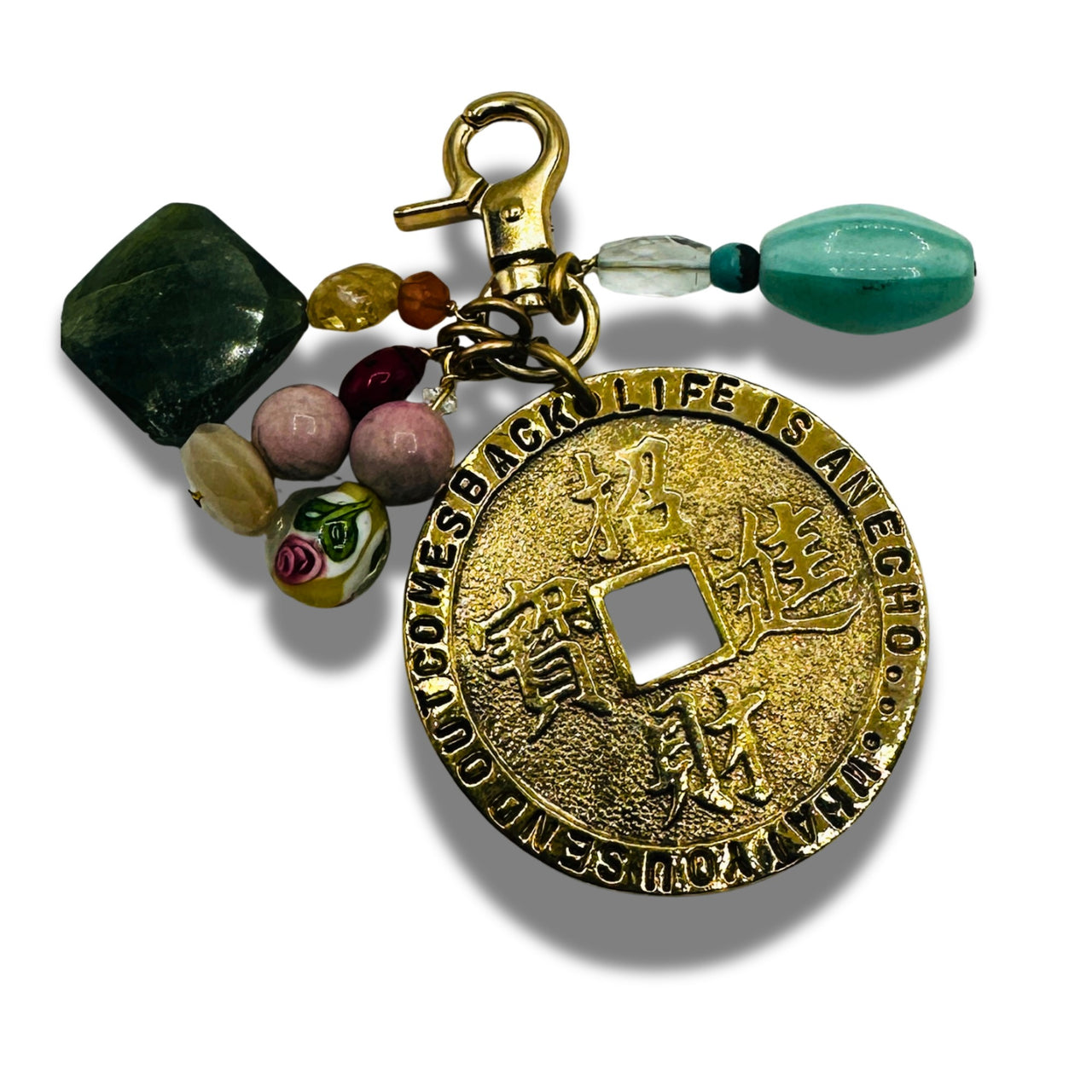Life is an Echo Purple Purse/Keychain Whatever Charm