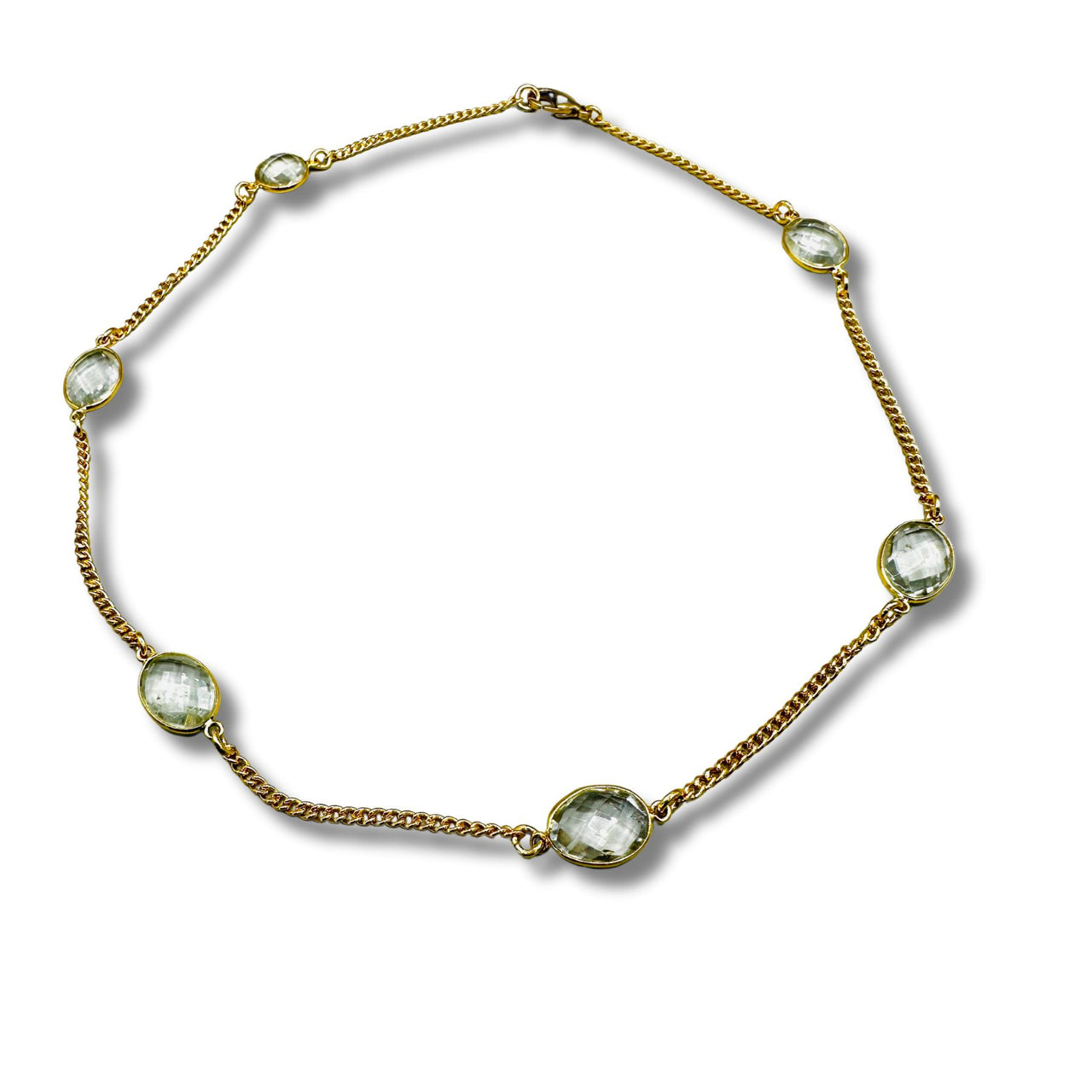 Genuine Light Green Amethyst Layering Necklace