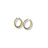 Dahlia Sterling Silver Gold Plated Hoop Earrings