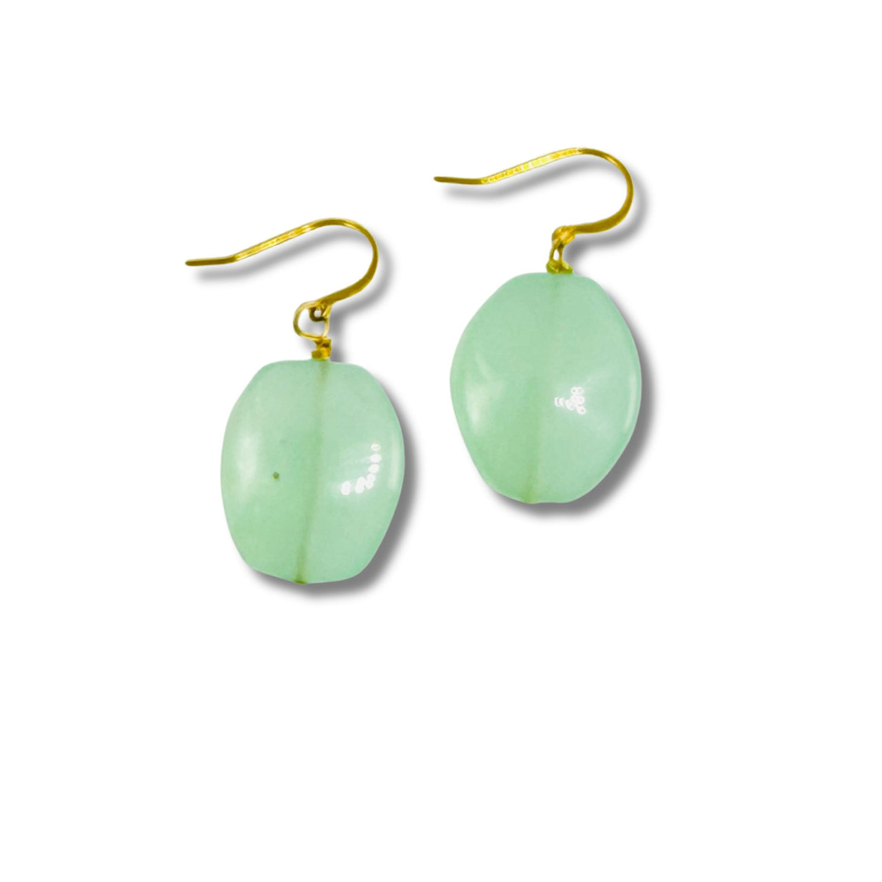 Sea Foam Green Chalcedony Drop Earrings