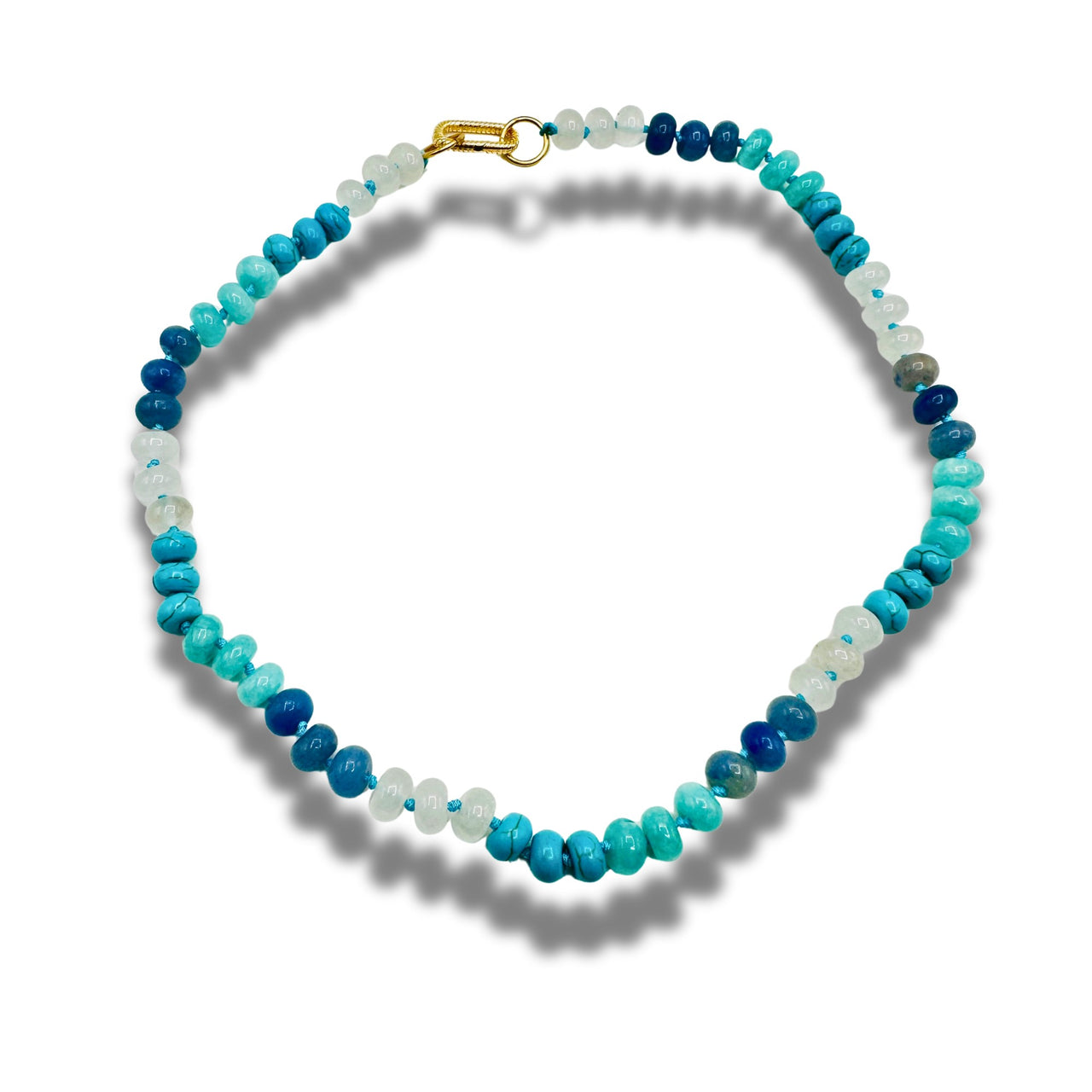 Blue Skies Ahead Agate Knotted Convertible Necklace