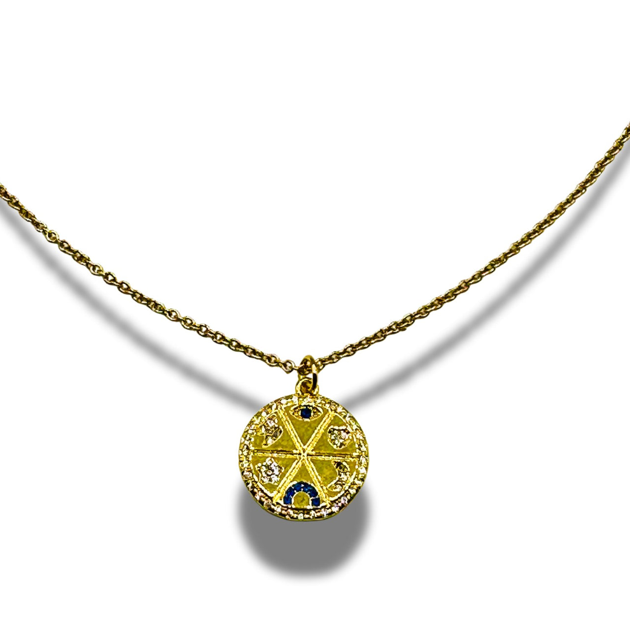 All Symbols Evil Eye Pendant Necklace
