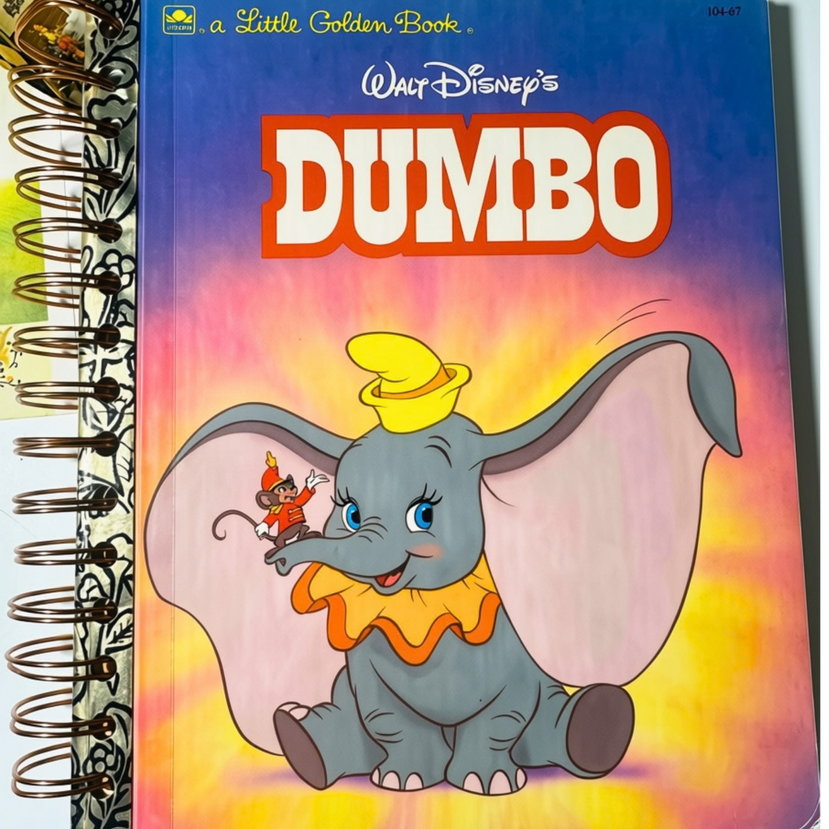 Handmade Dumbo Vintage Little Golden Book Upcycled Journal