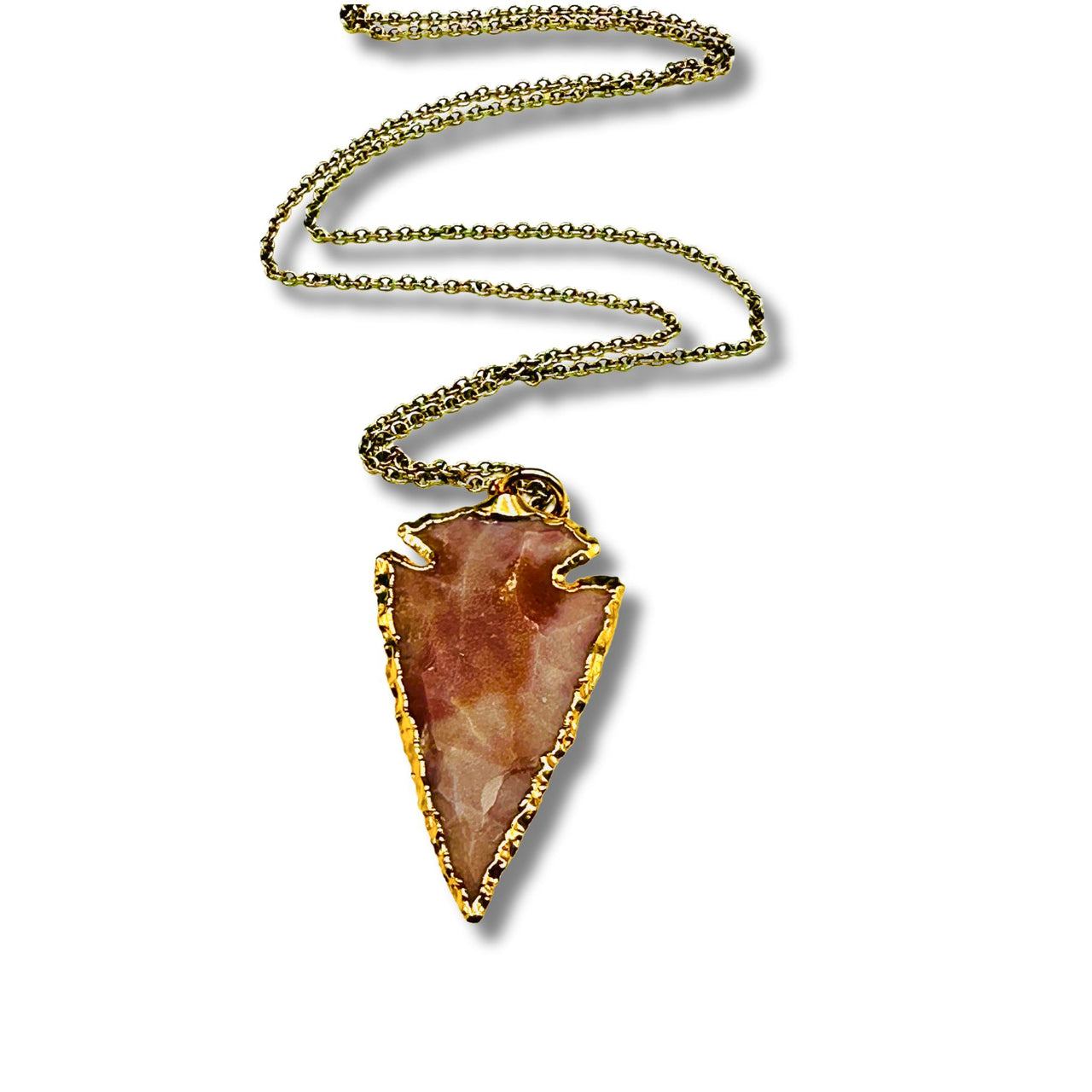 Reddish Arrowhead, Electroformed BOHO Layering Necklace