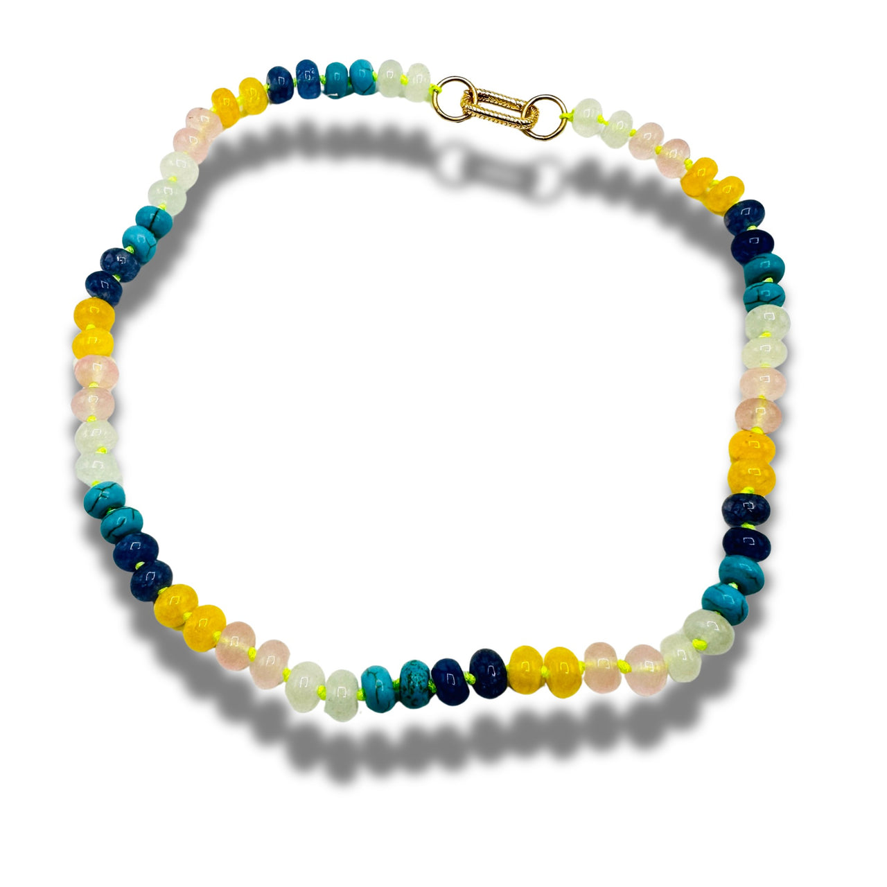 Vivid Horizon Agate Knotted Convertible Necklace