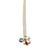 Barb Gemstone Drop Charm Necklace