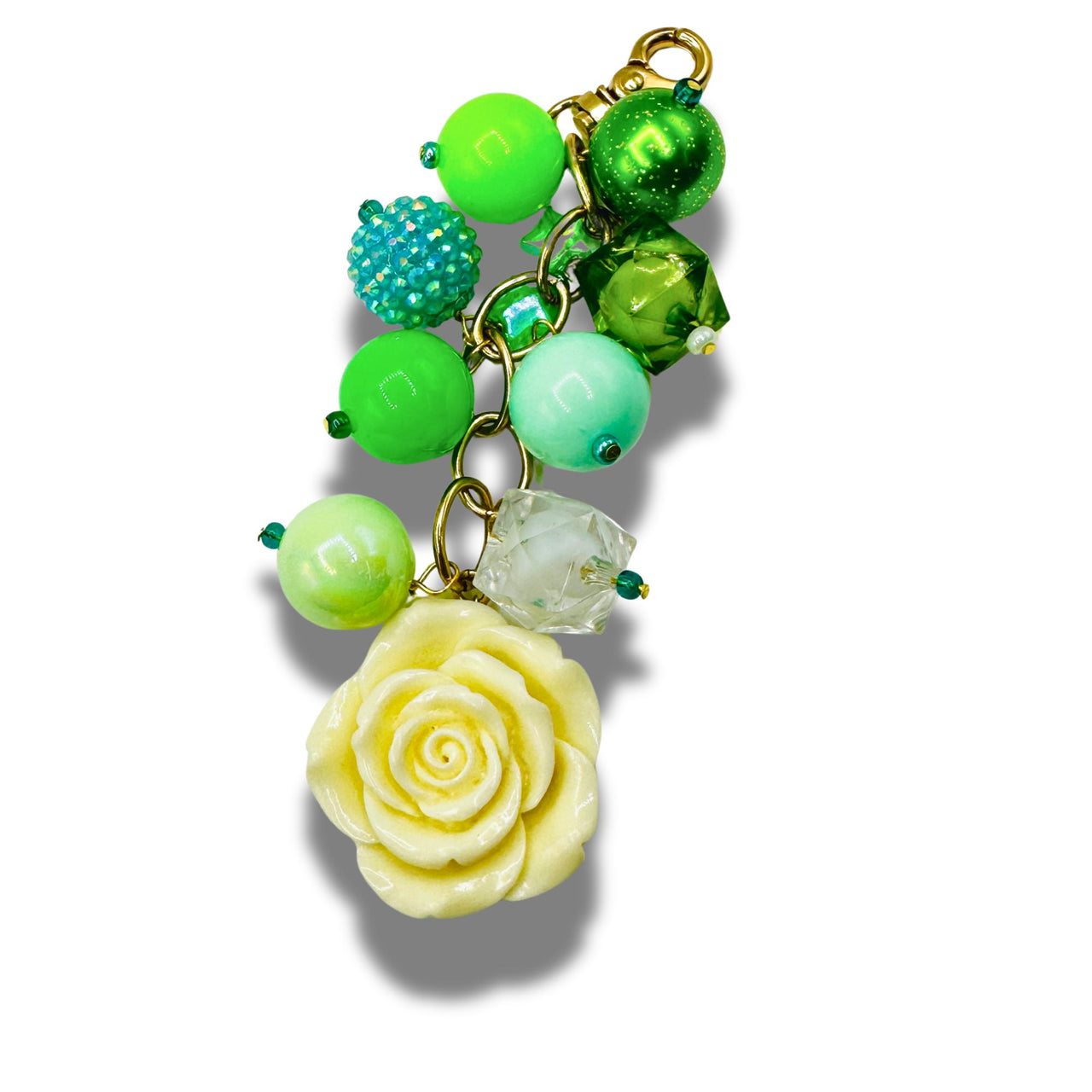 White Rose Purse/Bag Charm