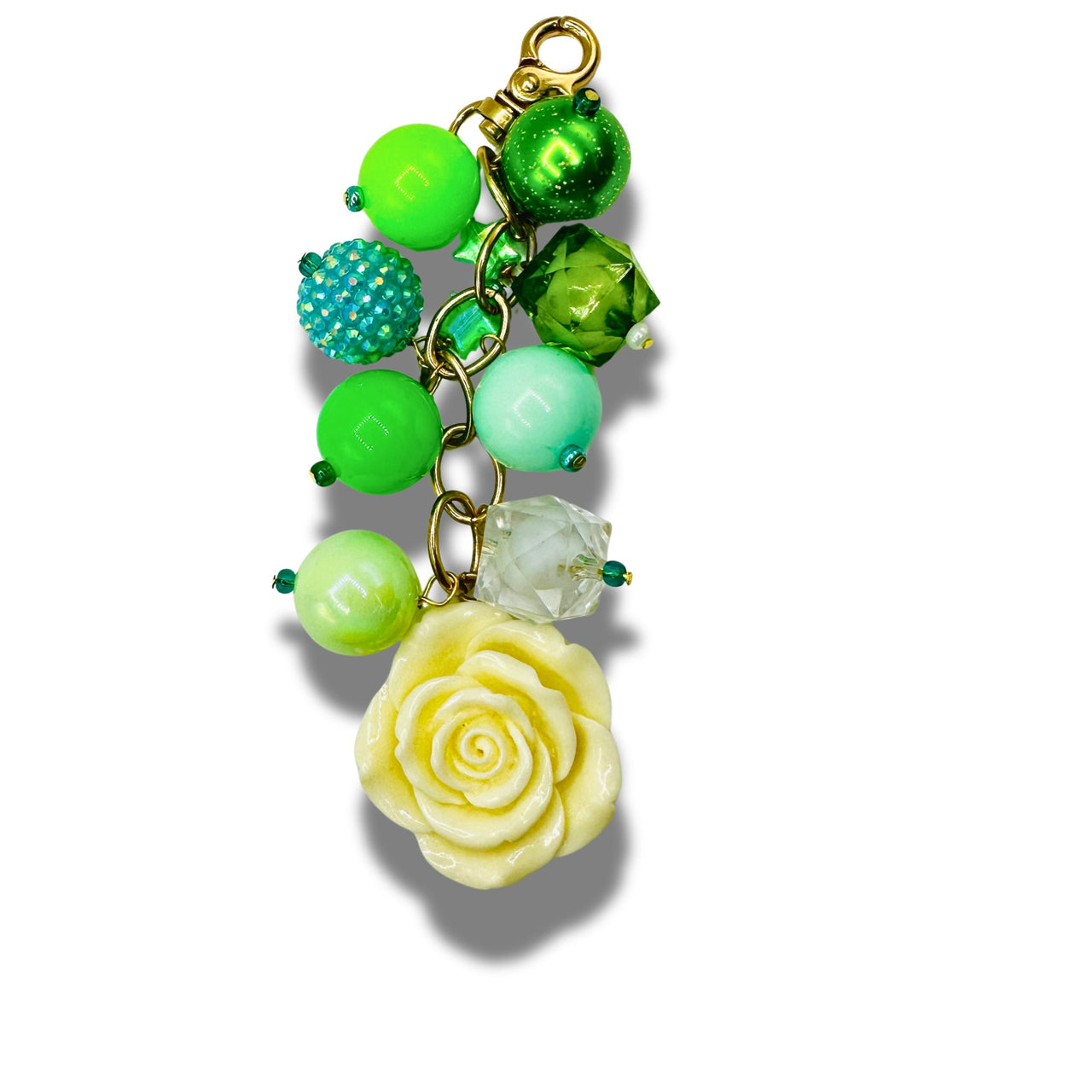 White Rose Purse/Bag Charm