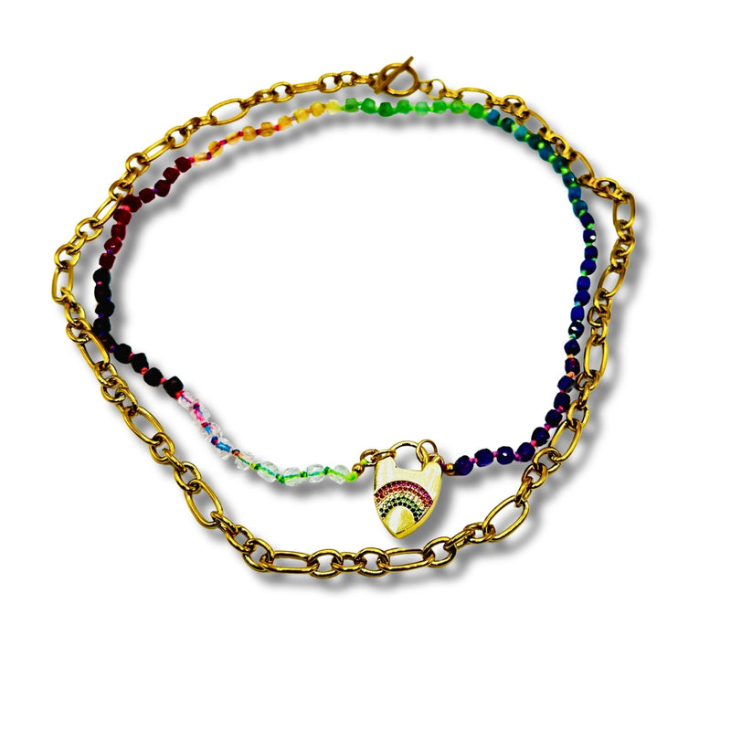 Chakra Cascade Resort Chain Convertible Necklace, Bracelet, Layering Piece