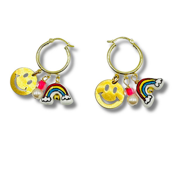 Happiness and Rainbows Gold Filled Dangle Earrings