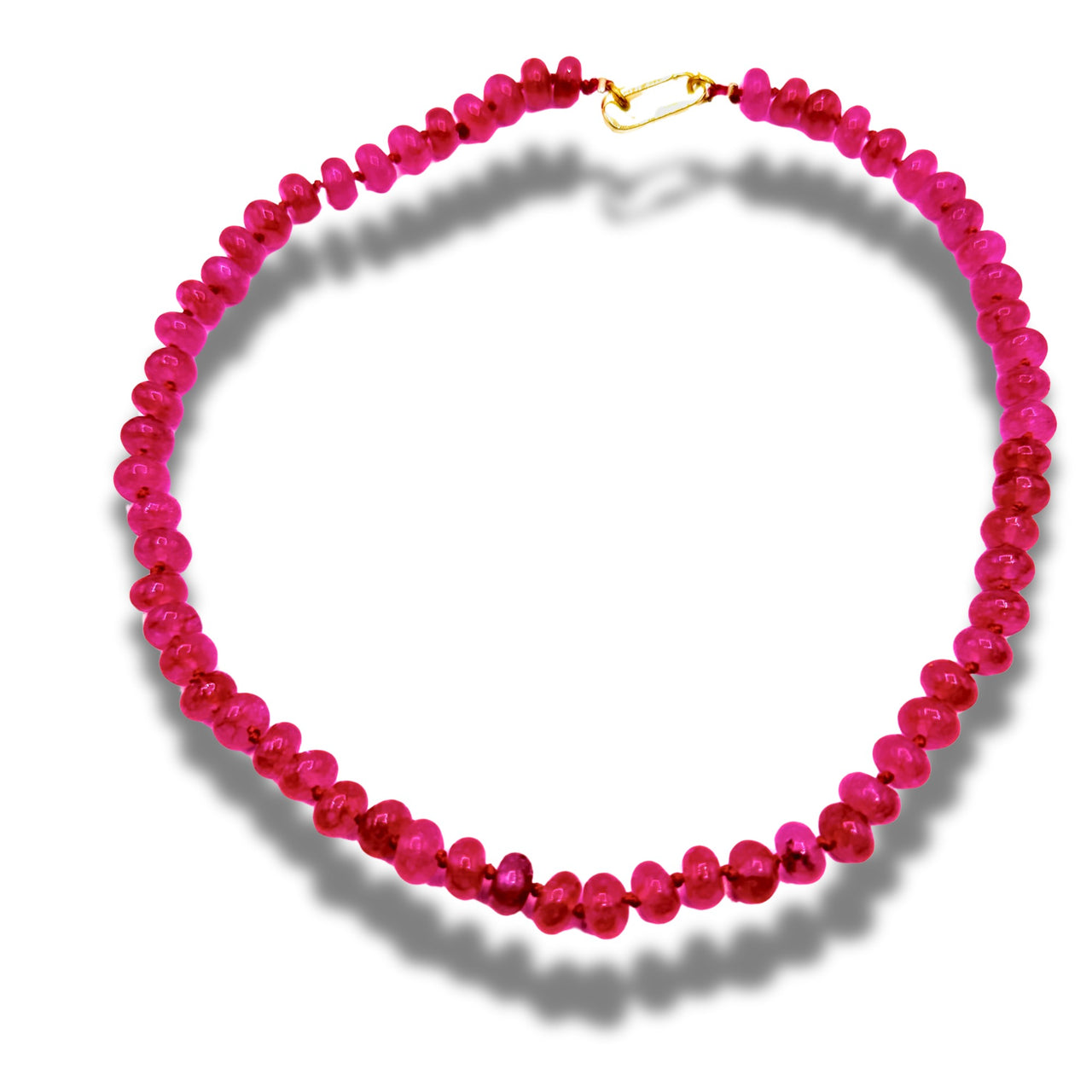 Fuschia Agate Knotted Convertible Necklace