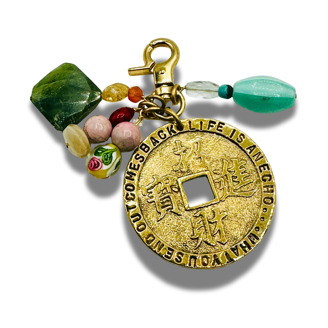 Life is an Echo Purple Purse/Keychain Whatever Charm