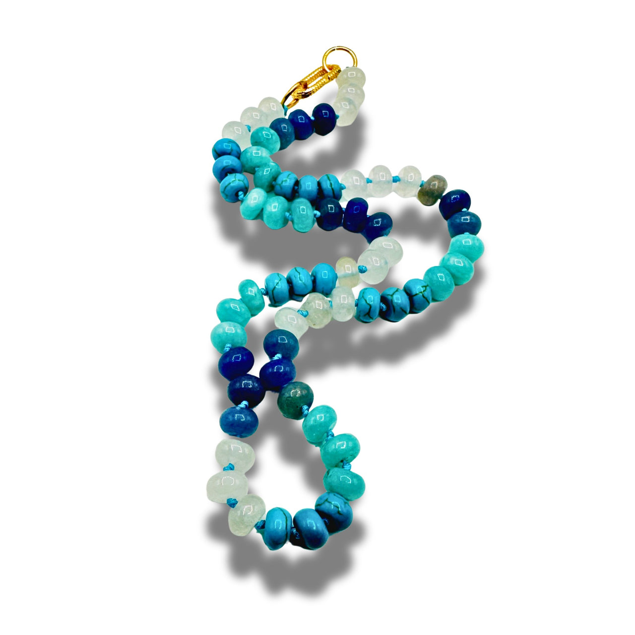Blue Skies Ahead Agate Knotted Convertible Necklace