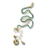 Emerald, Pearl, Paperclip Chain Convertible Necklace, Bracelet, Layering Piece