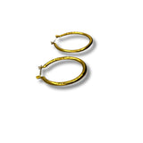 Dahlia Sterling Silver Gold Plated Hoop Earrings