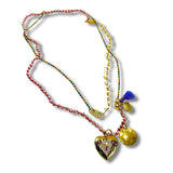 Peace, Love, Happiness Pearl Locket Resort Chain Convertible Necklace, Bracelet, Layering Piece