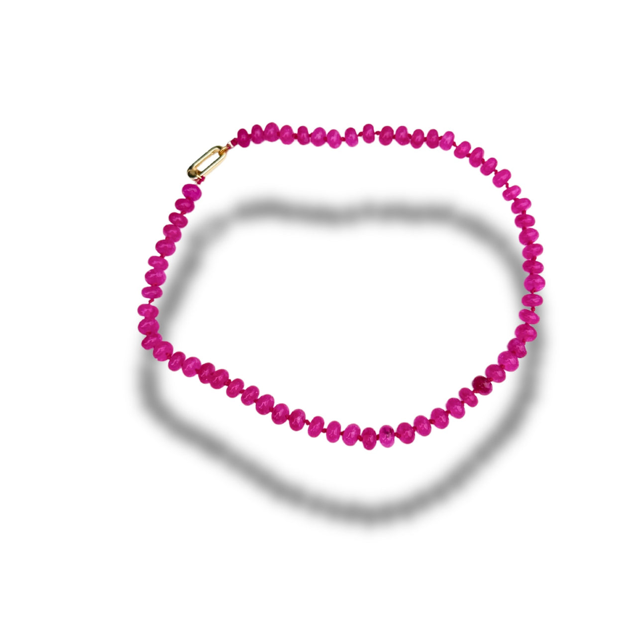 Fuschia Agate Knotted Convertible Necklace