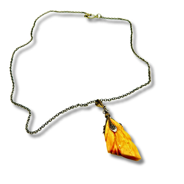 Original Vintage Baltic Amber and Sterling Silver Necklace