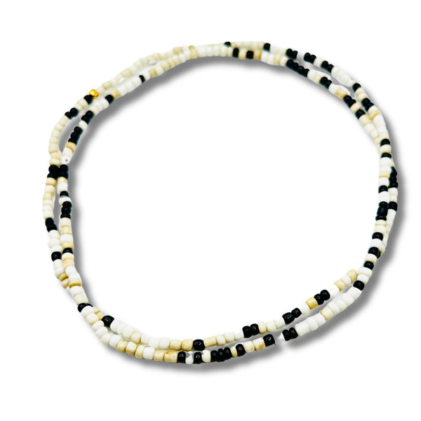 Vintage African Glass Bead Bracelet, Necklace and Anklet Wrap Handmade