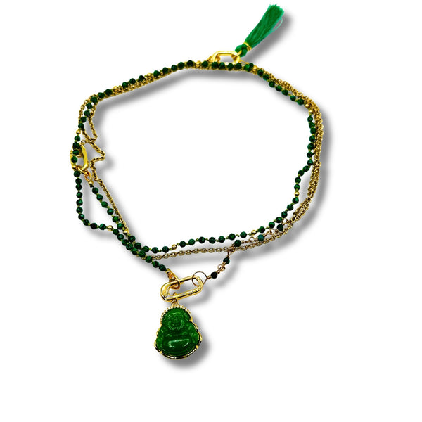 Buddha Chain Convertible Necklace, Bracelet, Layering Piece