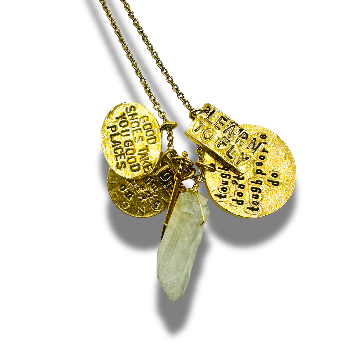Protect My Peace – Quartz Crystal Talisman Necklace