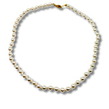 Hand Knotted White Pearl Layering Necklace