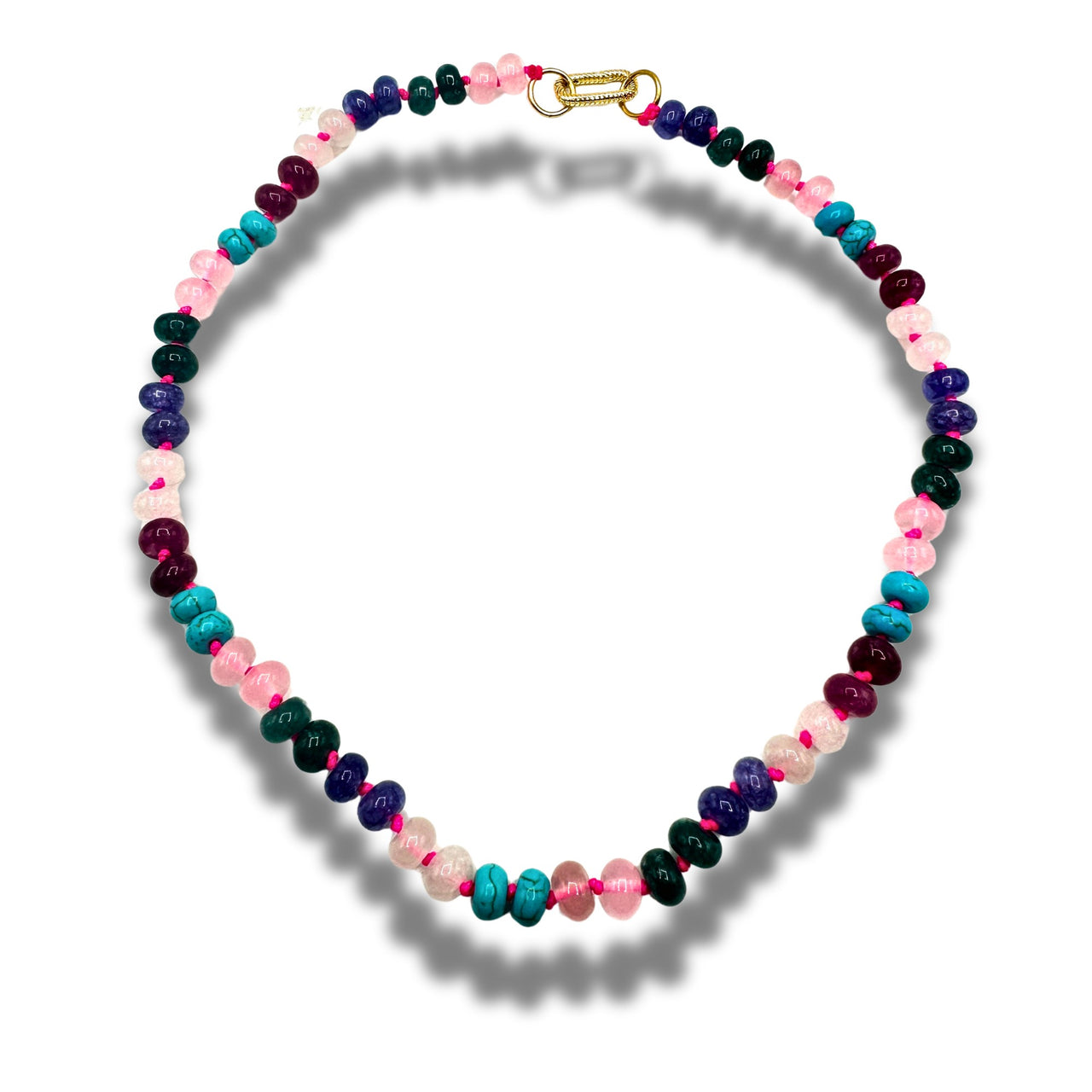 Sunset Sorbet Agate Knotted Convertible Necklace