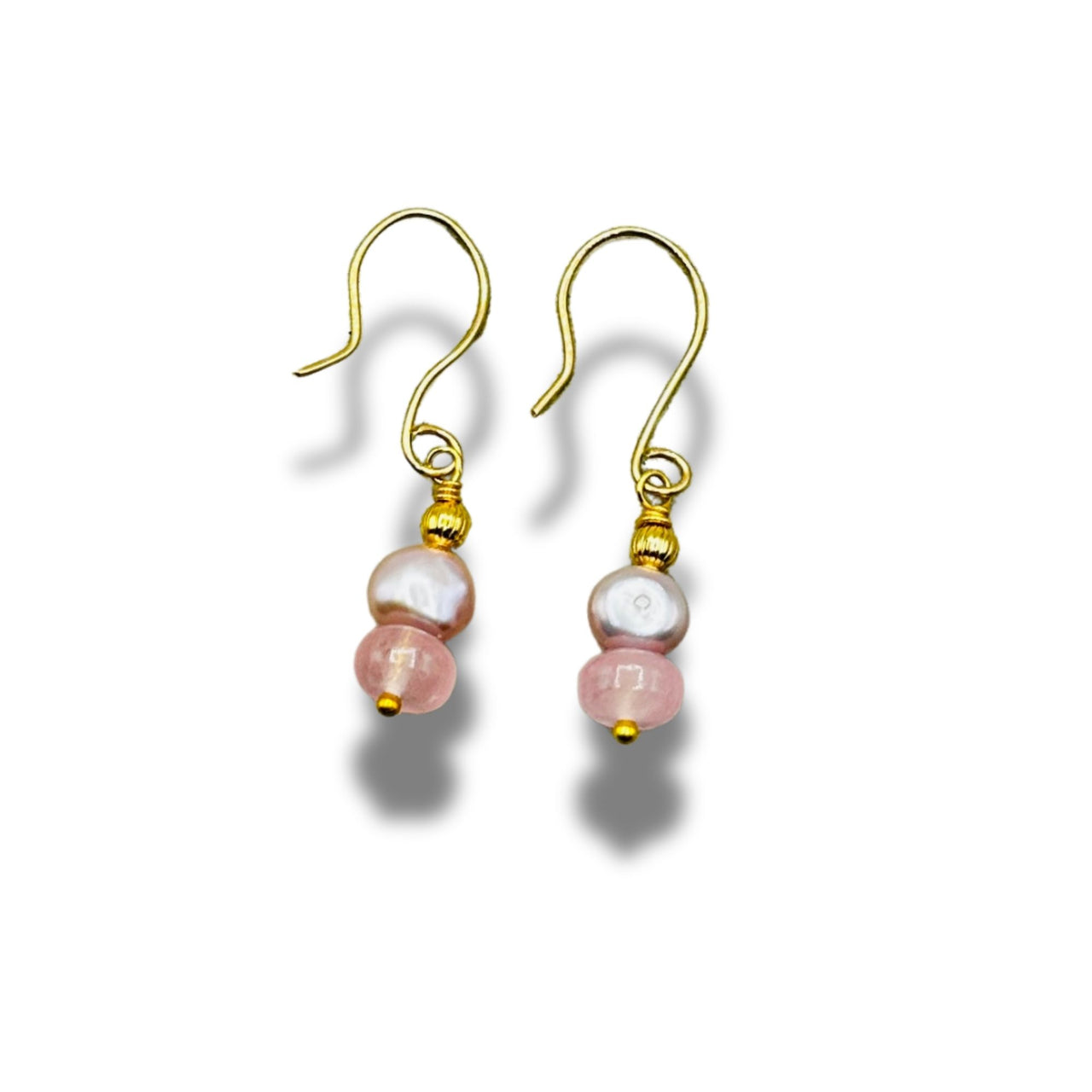 Pink Mystic Gemstone Dangle Drop Earrings