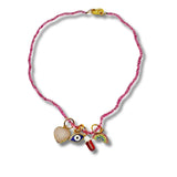 Bohemian Sky Pink Garnet Resort Chain Convertible Necklace, Bracelet, Layering Piece