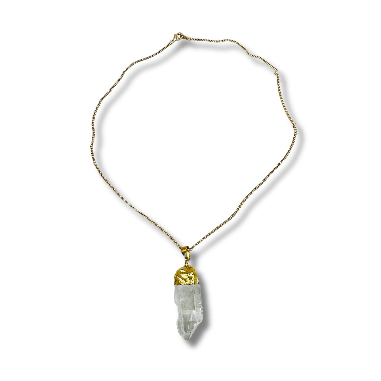 Electroformed Clear Crystal Point Necklace