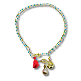 Spectrum Sparkle Turquoise Resort Chain Convertible Necklace, Bracelet, Layering Piece