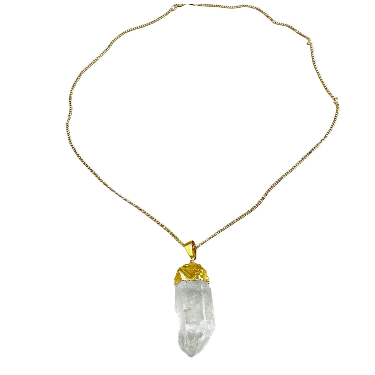 Electroformed Clear Crystal Point Necklace