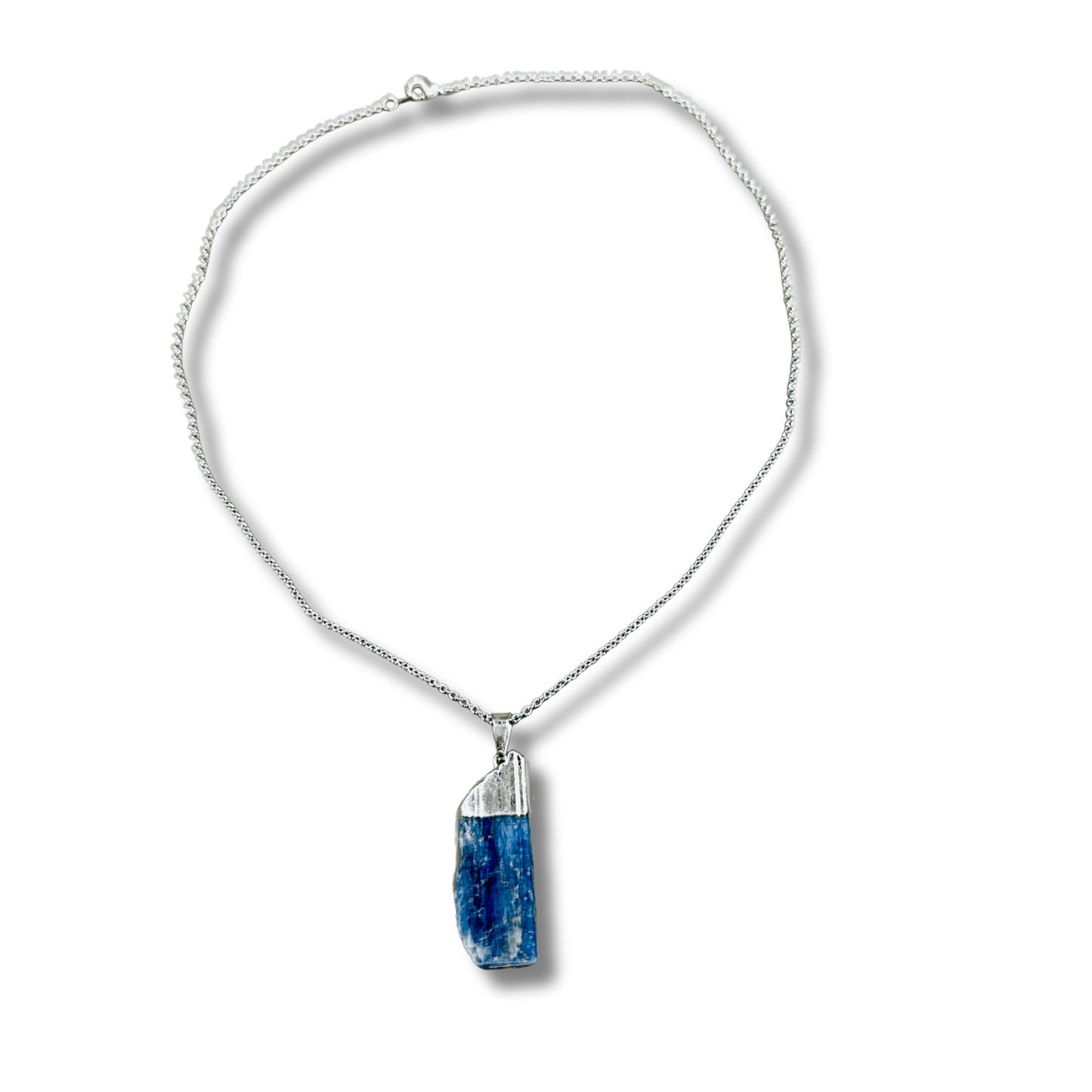 Electroformed Blue Raw Kyanite Crystal Necklace