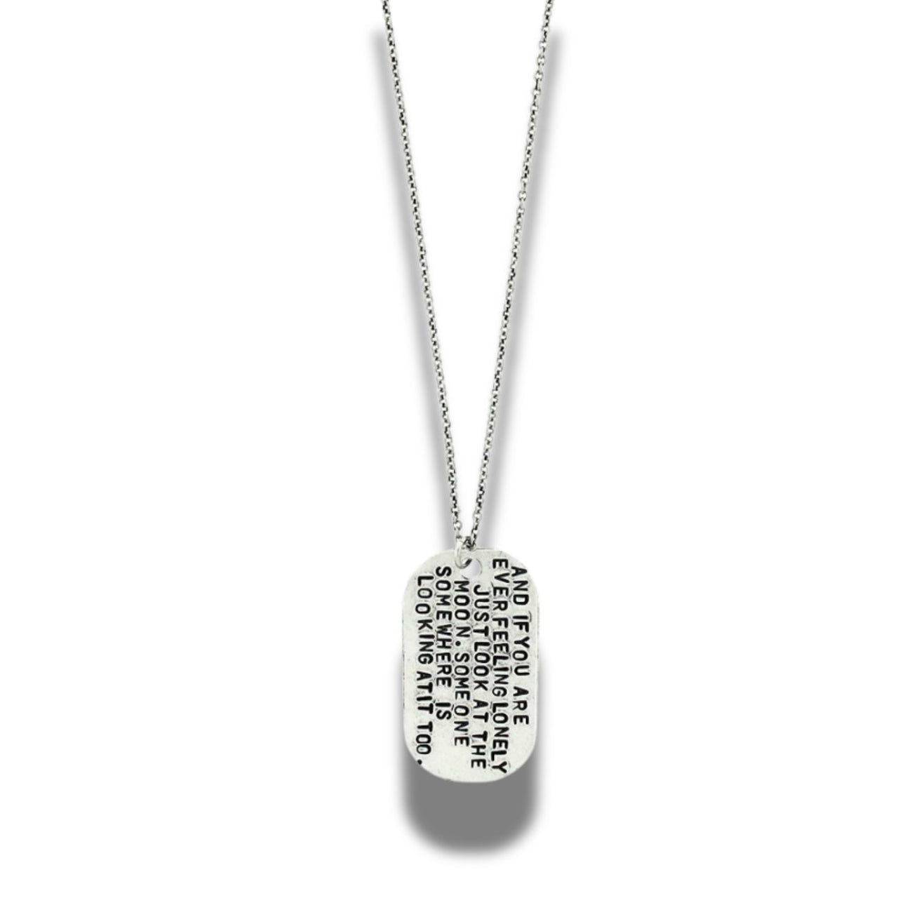 Feeling Lonely Hand Stamped Inspirational Necklace