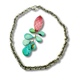 Hand Blown Murano Glass with Turquoise Convertible Necklace