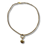 Evil Eye Gemstone Convertible Necklace, Bracelet, Layering Piece