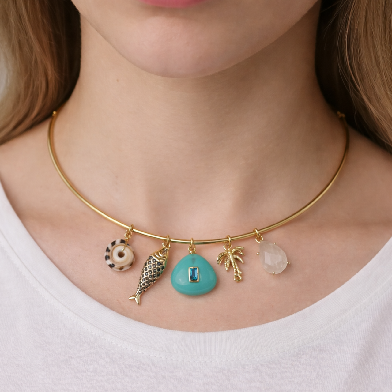 Seaside Escape Collar Charm Necklace