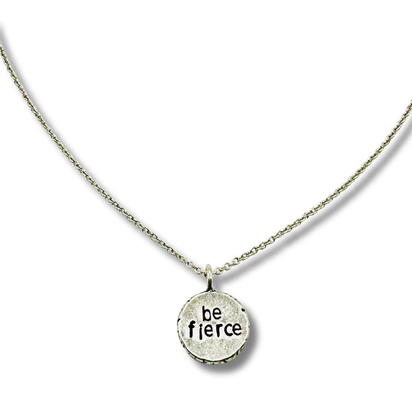 Be Fierce Stamped Necklace