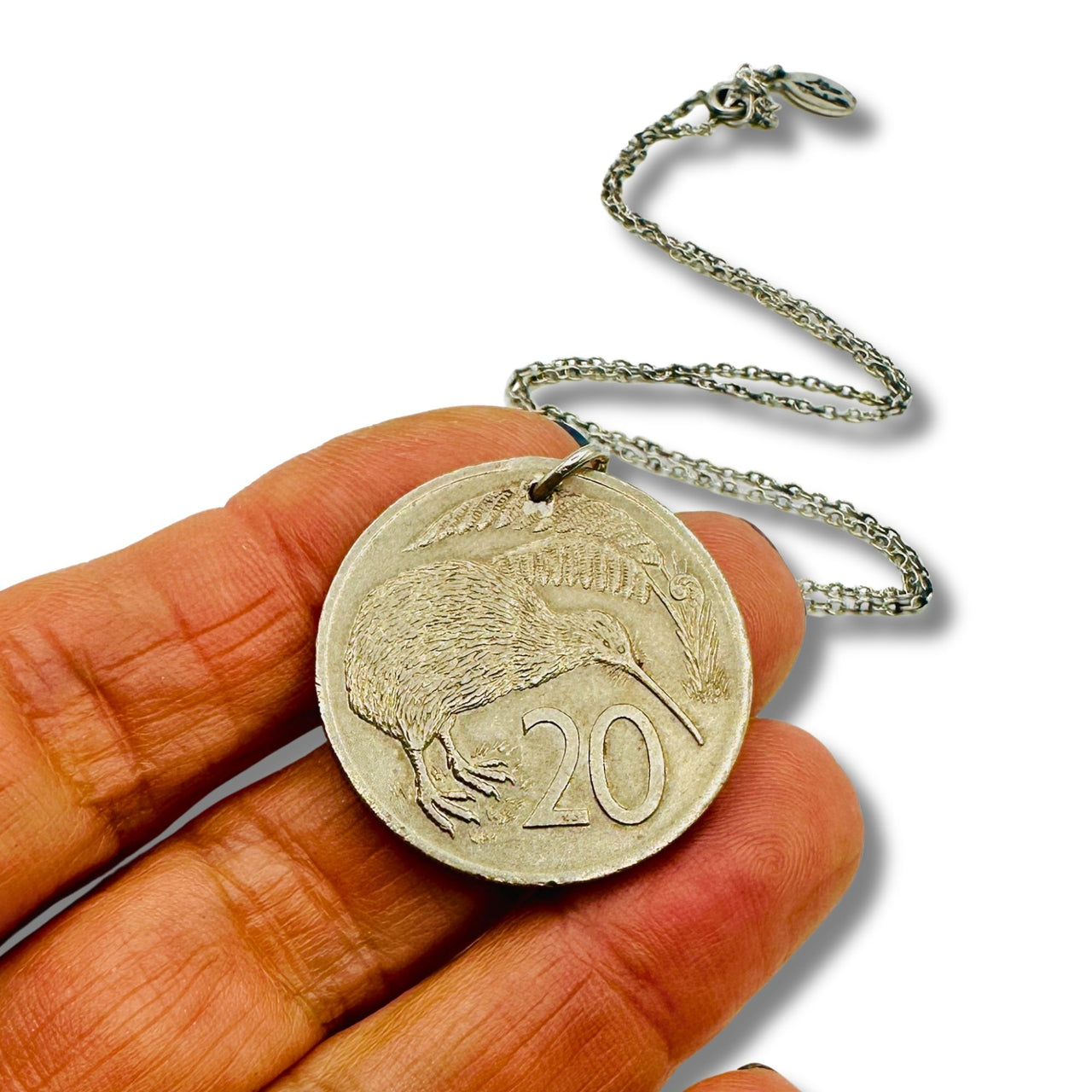 Original Laser Engraved Vintage Silver Coin Necklace Expect Miracles Necklace