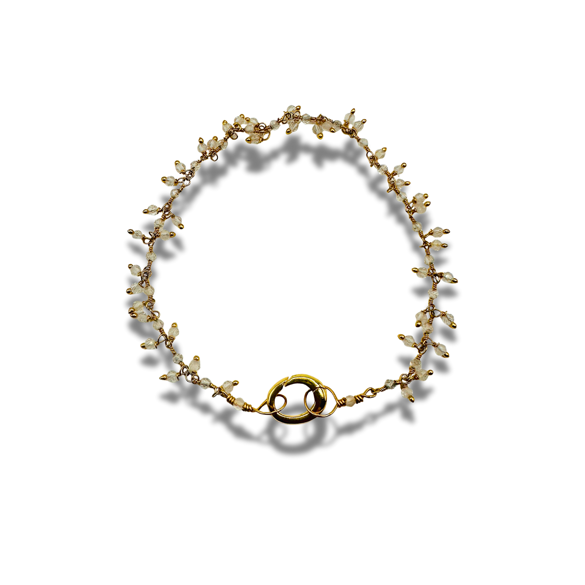 moonstone fringe bracelet with removable clasp