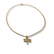 pave dragonfly necklace