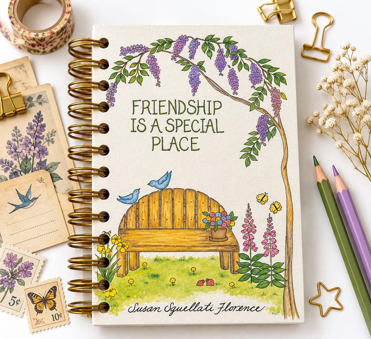 Friendship Vintage Book Journal | Handmade Upcycled Gift