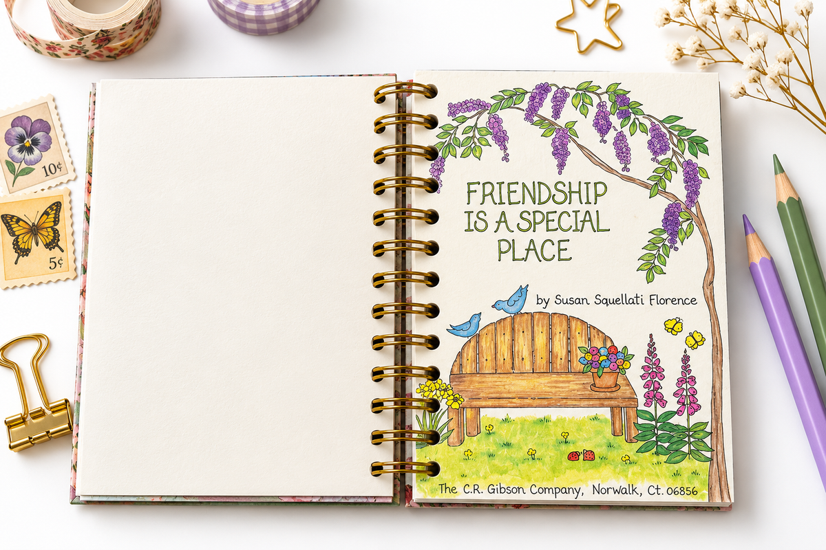 Friendship Vintage Book Journal | Handmade Upcycled Gift