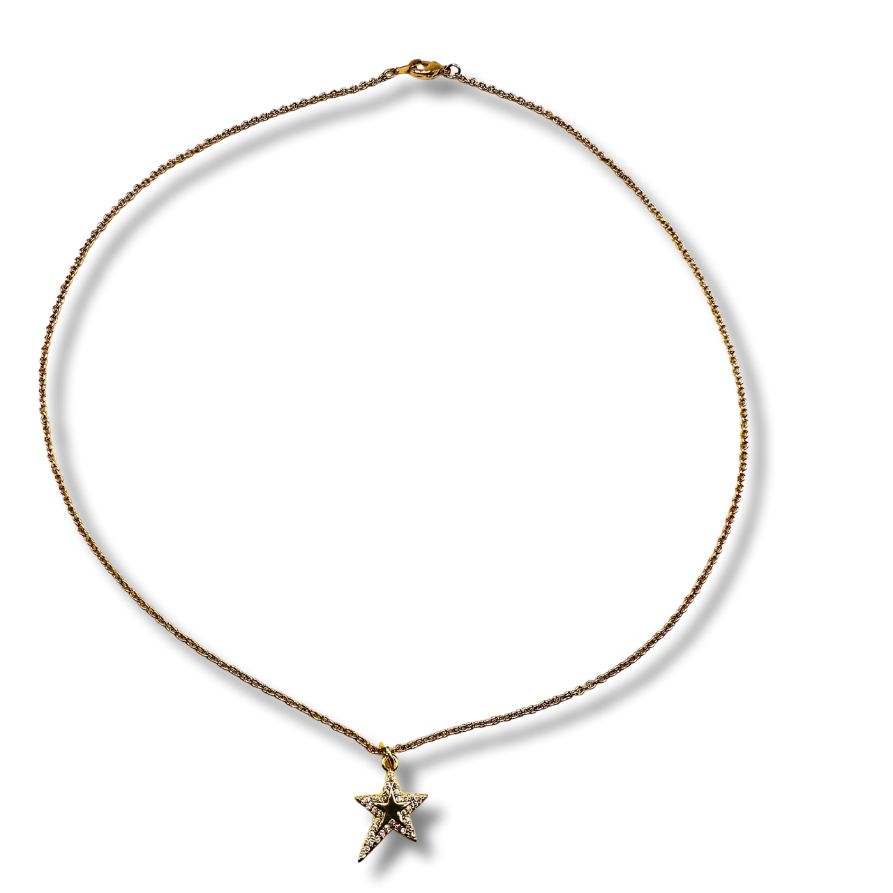 Shine Bright Pave CZ Star Charm Necklace
