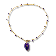 hamsa Amethyst necklace