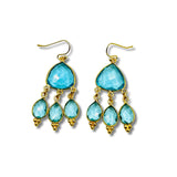 Sky Topaz Blue Dangle Earrings