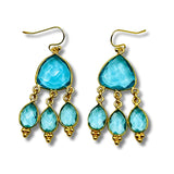 Sky Topaz Blue Dangle Earrings