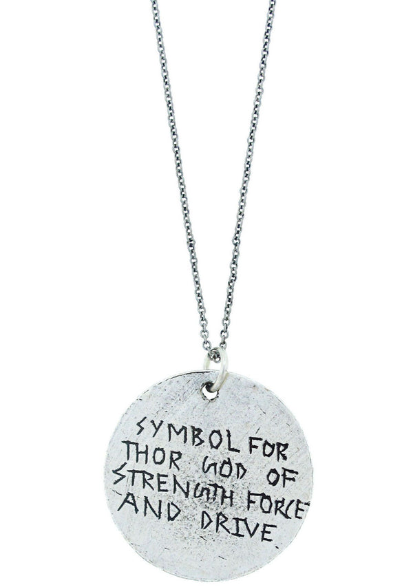 Symbol For Thor God Of Strength Force and Drive Rune Necklace